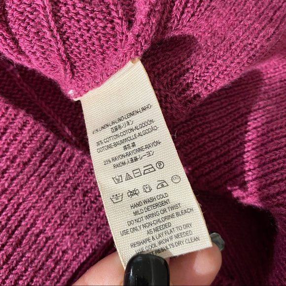 FREE PEOPLE Got Me Twisted V-neck Sweater Wine - Picture 5 of 6